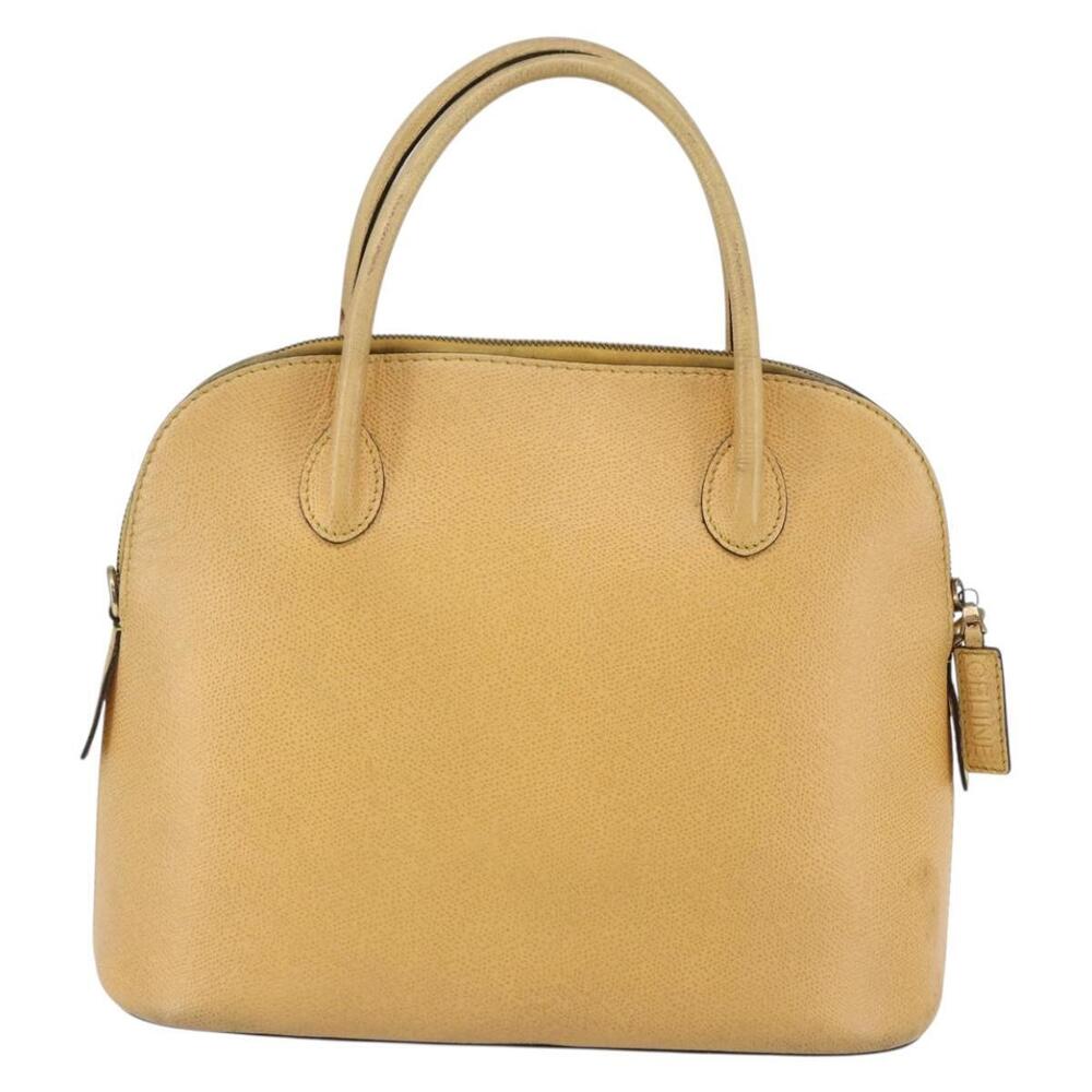 CELINE Hand Bag Leather 2way Yellow Gold Auth bs29816 - Picture 2 of 16